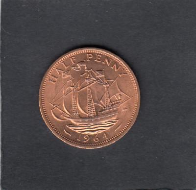 Beschrijving: 1/2 Penny SHIP